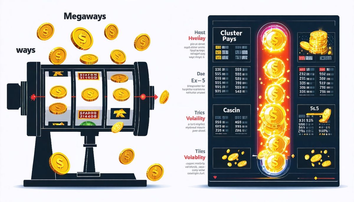 Megaways ve Cluster Pays: mekanikler, volatilite etkisi ve kazanım örnekleri